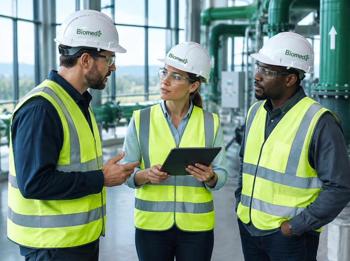 Equipe de Segurança do Trabalho em visita técnica
